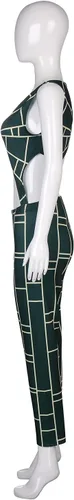 Vista 5 de HORNIGHT Jolyne Cujoh - Disfraz de cosplay de aventura extraña para hija de Kujo Jotaro, disfraz de Halloween, chaleco y pantalones para adultos