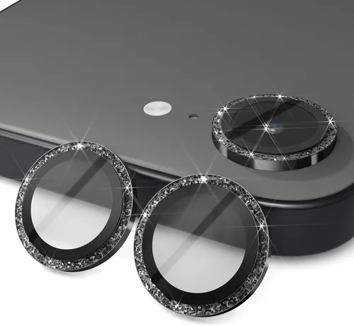 Vista 12 de Orzero Paquete de 3 protectores de lente de cámara para iPhone 17e / iPhone 16e, [instalación EZ] [compatible con fundas] cubierta de lente de Negro