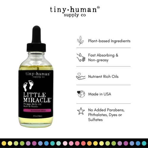 Vista 3 de Little Miracle Preggo - Aceite para el vientre (elixir encantado) para estrías y picazón en el embarazo