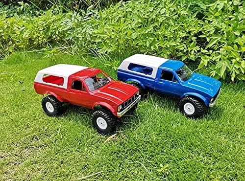 Vista 4 de WPL C24 1/16 2.4GHz 4WD RC Car Crawler Faro Control Remoto Crawler Off-Road Pick-up Truck RTR Juguete Niño, Niña y Adulto (azul)