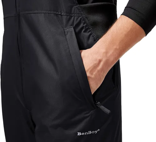 Vista 4 de Lelaki Mens Snow Bibs Ski Waterproof Windproof Insulated Overalls Snowboard Pants Winter
