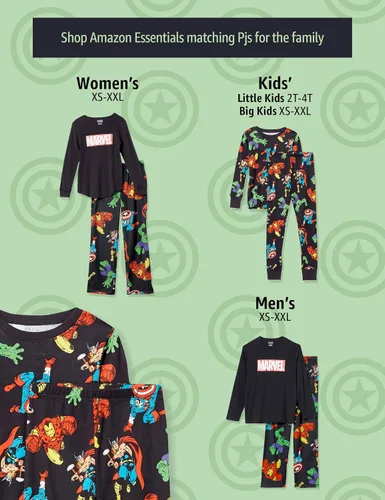 Vista 4 de Tienda Essentials Conjuntos de pijama a juego de Marvel Family