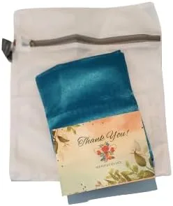 Vista 2 de Luxury Handmade Satin Pillowcase (Blue)