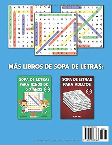 Vista 2 de Sopa de letras para niños 8-12 años 200 Sopa de letras para Niños de 8, 9, 10, 11, 12 Años con Soluciones - Entrena la Memoria y la Lógica Vol 1