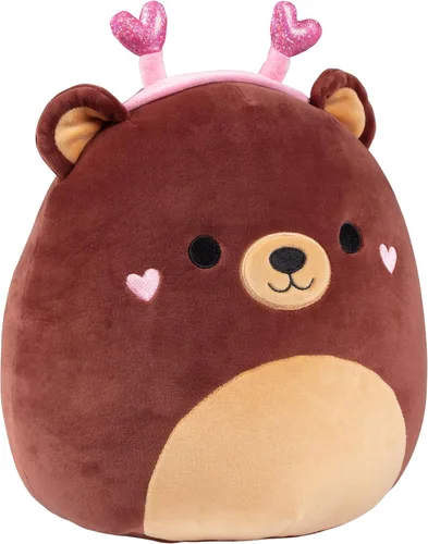 Vista 2 de Squishmallow Original de 10 Pulgadas Omar The Valentine's Day Oso de Peluche - Peluche Oficial de Jazwares - Juguete de Animal de Peluche Suave