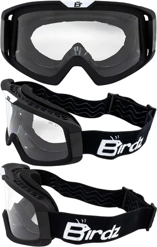Vista 7 de Birdz Pelican - Gafas de protección Fitover acolchadas para ATV y motocicleta, con lente transparente