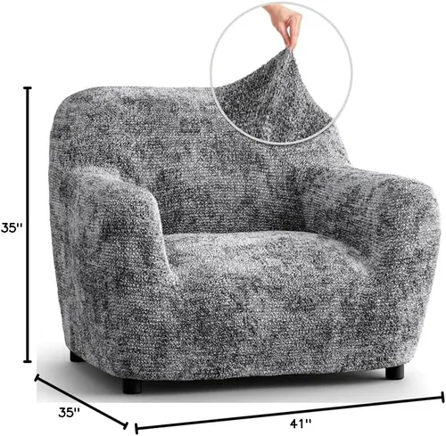Vista 10 de PAULATO BY GA.I.CO. Funda para silla – Funda elástica para sillón – Funda de sillón para mascotas y niños – Fundas suaves para silla – Protector