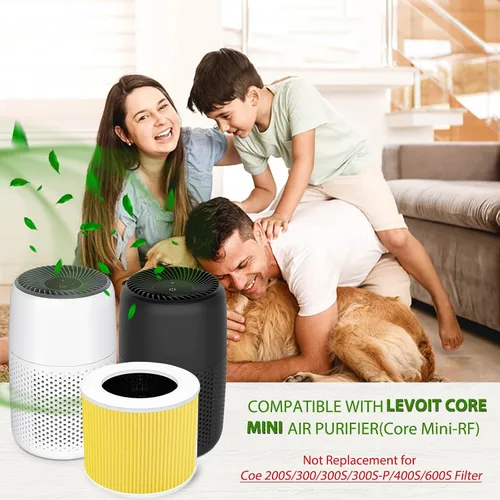 Vista 3 de Core Mini filtro de repuesto compatible con LEVOIT Core Mini purificador de aire, 3 en 1 H13 grado Core Mini-RF True HEPA filtro para Levoit filtro