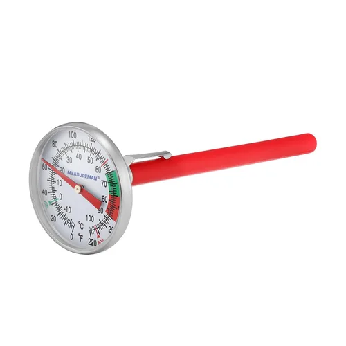 Vista 2 de MEASUREMAN Termómetro de Leche, Termómetro de Lectura Instantánea para Alimentos/Carne, Tamaño de Bolsillo, Apto para Lavavajillas, Rojo