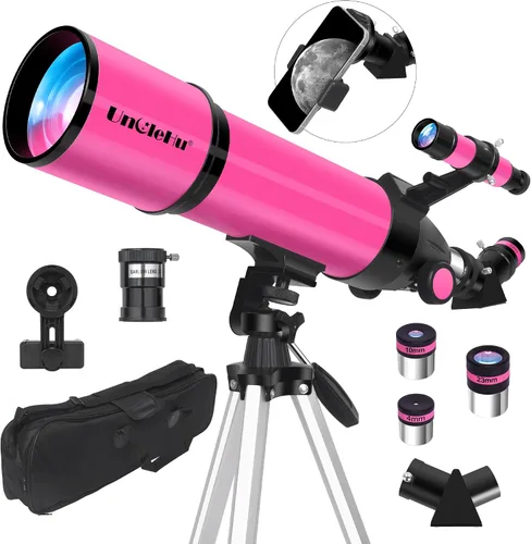 Vista 10 de UncleHu Telescope for Adults High Powered,90mm Aperture 550mm Refractor Blcak y rojo