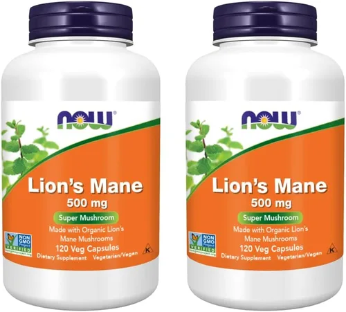 Vista 12 de NOW Foods Suplementos, Mane de León 500 mg, Súper Hongo, Hecho con Hongos de Mane de León Orgánicos, 60 Cápsulas Vegetales