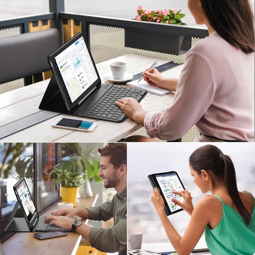 Vista 7 de KBCASE Funda para iPad Air de 11 pulgadas (M3/M2) 2025/2024 con Teclado, Funda de Teclado para iPad Air 5ª/4ª generación/para iPad Pro 11 2018