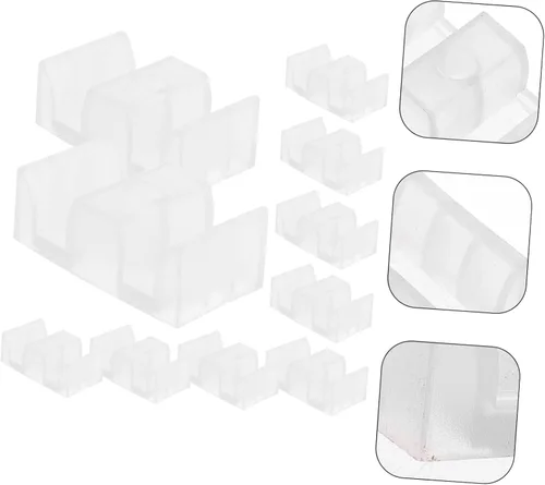 Vista 2 de DOITOOL Juego de 10 guías de plástico para puerta de ducha deslizante, kit de fácil instalación