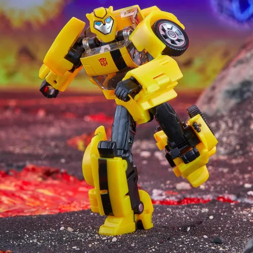 Vista 12 de Transformers Legacy United Deluxe Class Animated Universe Bumblebee, Figura de Acción Convertible de 5.5 Pulgadas, 8+
