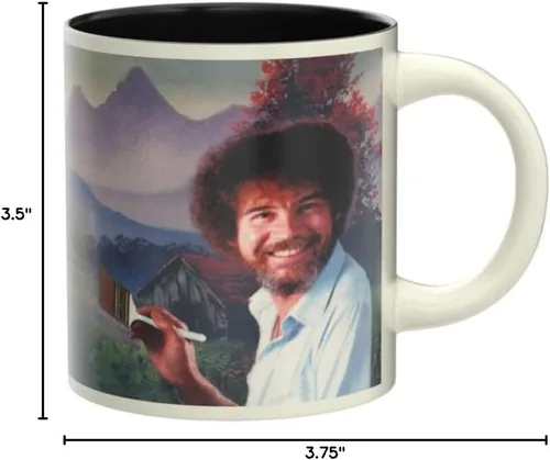 Vista 9 de Taza cambiante ante el calor, de Bob Ross - Agregue líquidos calientes y emerge una escena - viene en caja de regalo divertida