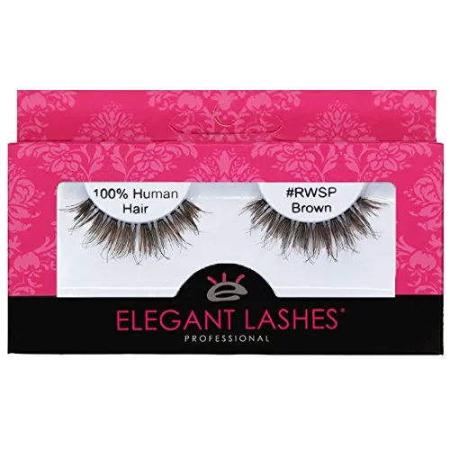 Vista 9 de Elegant Lashes #RWSP Black Pestañas postizas finas (cabello humano 100% natural de primera calidad)