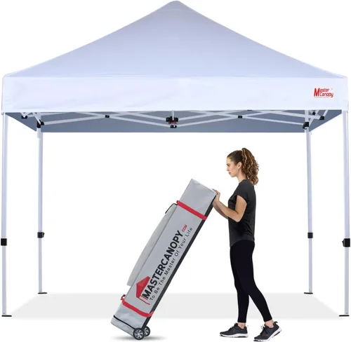 Vista 13 de MASTERCANOPY - Toldo plegable estilo tienda de campaña de 10 x 10 pies, de montura instantánea y para uso comercial, con una bolsa con ruedas