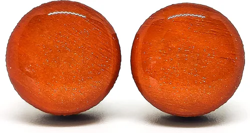 Vista 27 de Juego de Aretes de Tuercas, Brillo, 10 mm, Tuercas Redondas para Mujeres, Niñas y Hombres, Hecho a Mano, Postes de Acero Inoxidable para Orejas