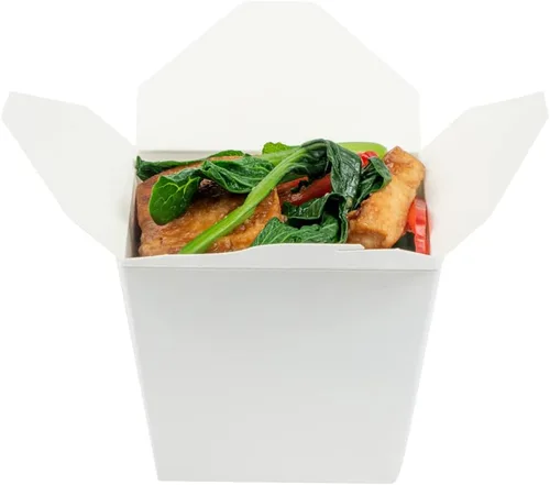 Vista 12 de Restaurantware Cajas para llevar comida china: 25 paquetes de 16 onzas, recipientes desechables para llevar, resistentes a la grasa, recipientes