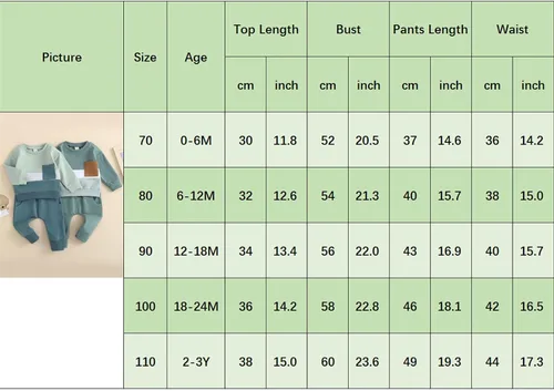 Vista 8 de BeQeuewll Ropa para bebé niño de otoño e invierno, 2 piezas, bloque de color, sudadera y pantalones con cuello redondo