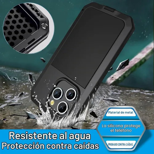 Vista 7 de Funda para iPhone 12 Pro Max de metal resistente a prueba de golpes