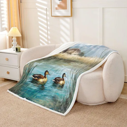 Vista 20 de Erosebridal Rooster Fleece Throw Blanket 40"x50" for Bedroom Living Rooms Sofa Couch,Chicken Farmhouse Sherpa Blanket,Wildflower Fuzzy Plush