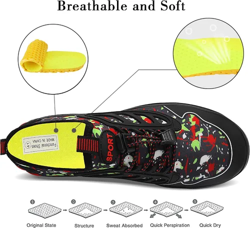 Vista 7 de JointlyCreating - Zapatos de agua para hombres y mujeres, atléticos, para el aire libre, de secado rápido, zapatos para playa, piscina, yoga