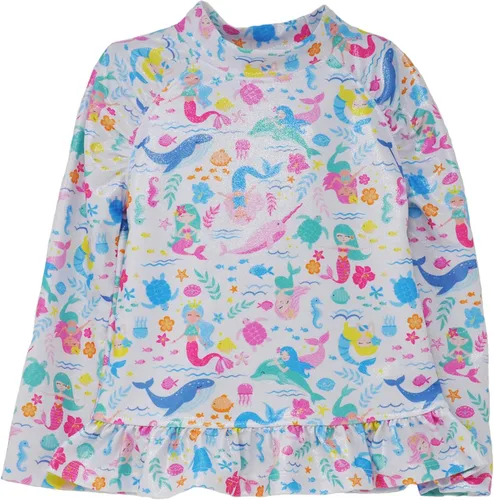 Vista 9 de Flap Happy Camiseta de protección UPF 50+ con volantes para niñas Sirena Fantasea