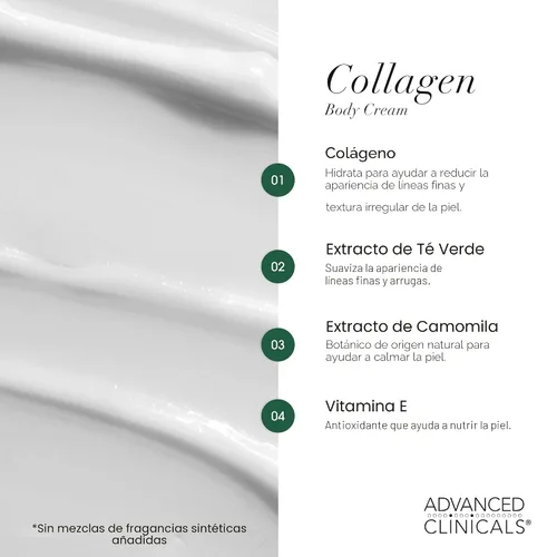 Vista 5 de Advanced Clinicals Loción corporal y hidratante facial de colágeno Loción de colágeno antienvejecimiento para mujeres, hombres, manos y cuello que