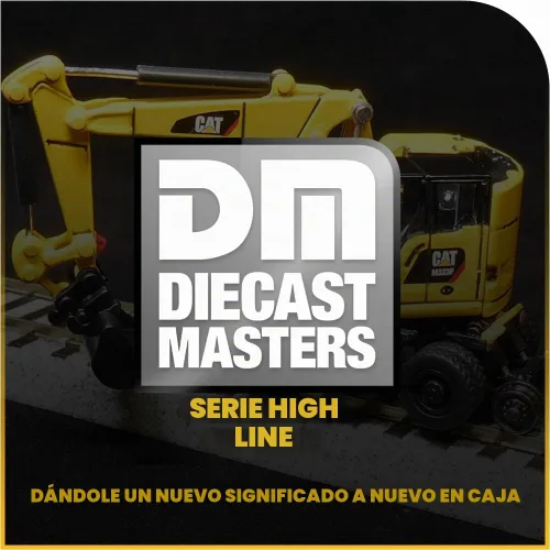 Vista 8 de Diecast Masters Excavadora con ruedas para ferrocarril Caterpillar M323F a escala 1:50 - Versión amarilla de seguridad Camiones para gatos
