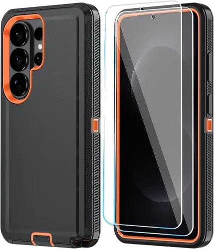 Vista 64 de ONOLA Funda compatible con Samsung Galaxy S24 Ultra con protector de pantalla HD, resistente a los golpes y a las caídas, funda de 3 capas