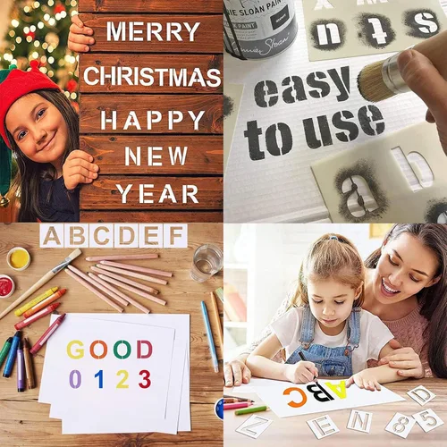 Vista 5 de Collabell Kit de adornos de Navidad de madera, 20 piezas de rebanadas de madera natural sin terminar con agujeros preperforados para pintar