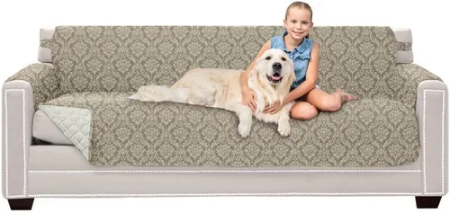 Vista 60 de Sofa Shield - Funda para sofá Loveseat con correa patentada, protector de cojín, funda reversible diseñada en EE. UU. resistente a manchas