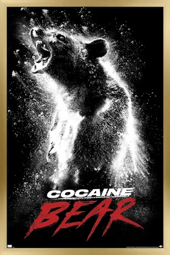 Vista 14 de Trends International Oso de cocaína - Póster de pared de una hoja, 22.4 pulgadas de largo x 14.7 pulgadas, versión enmarcada de madera de granero