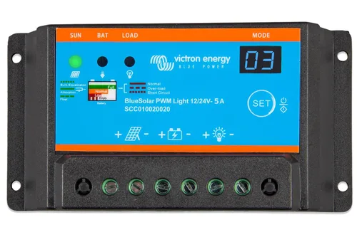 Vista 2 de Victron Energy BlueSolar PWM-Light Controlador de carga de 12/24 voltios y 10 amperios
