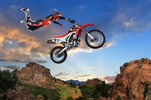 Vista 9 de Póster de motocross Rider Freestyle Stunt - Decoración moderna para habitación, dormitorio, cueva de hombre, sala de juegos, motocross bike póster