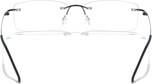 Vista 2 de Cyxus Pure Titanium Rimless Blue Light Glasses for Men, Computer Eyewear Negro