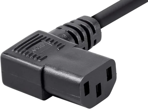 Vista 3 de Monoprice Cable de alimentación en ángulo recto NEMA 5-15P a ángulo recto IEC 60320 C13, 15 Amp, 1875 W, 125 voltios, 14AWG, 2 pies, negro