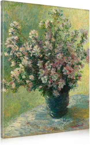 Vista 44 de IPIC - Reproducción artística de los lirios de agua de Claude Monet 1906, impresiones giclée coinciden con el marco dorado clásico, arte de pared