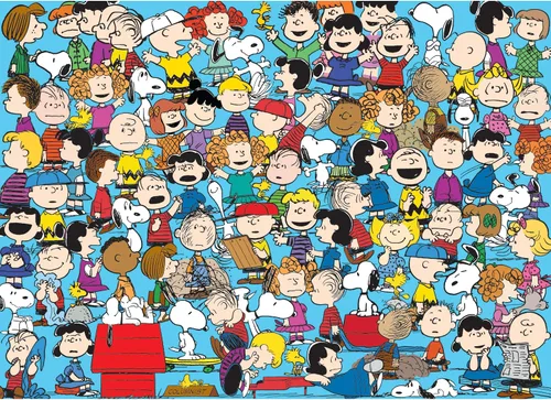 Vista 2 de RoseArt - Peanuts - Cast of Characters - Rompecabezas de 1000 piezas para adultos