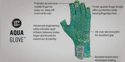Vista 7 de BUFF Adult Aqua Gloves, Quick Drying Protective Gloves