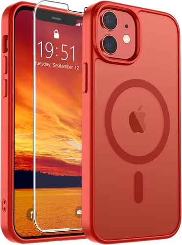 Vista 259 de SUPFINE Funda magnética para iPhone SE 2022 (3ª)/2020 (2ª), iPhone 8 (compatible con MagSafe) (protección contra caídas de grado militar), funda