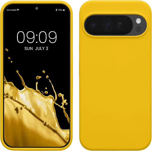 Vista 80 de kwmobile Funda Compatible con Google Pixel 6 Pro - Funda de teléfono de silicona TPU con acabado suave - Azul Arrecife