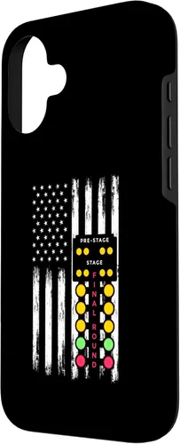 Vista 2 de American Flag Drag Strip Auto Tree Light Racecar Driver Case for iPhone 16