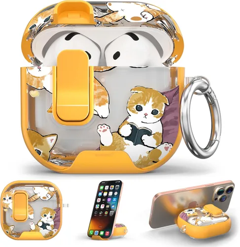 Vista 29 de Funda para Apple AirPods Pro 3 2025 con bloqueo de seguridad y soporte para negro - p