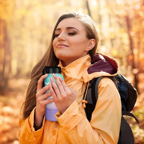 Vista 5 de Vmini Funda protectora de silicona, compatible con Hydro Flask y más botellas de agua, funda inferior antideslizante de 12 a 40 onzas