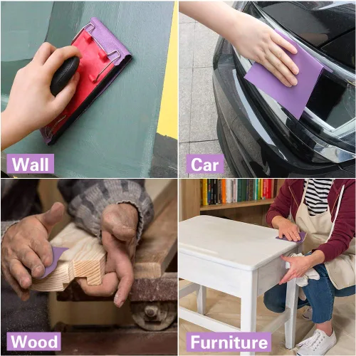 Vista 6 de 20 hojas de papel de lija de grano 80 de 9 x 11 pulgadas, papel de arena abrasiva de alúmina fundida blanca de alto rendimiento para madera, metal