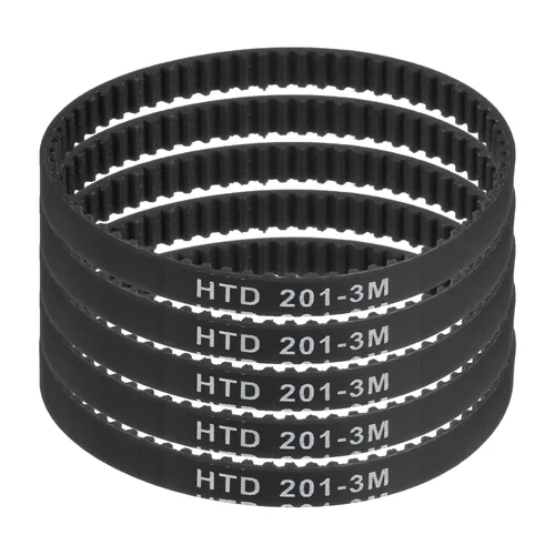 Vista 21 de uxcell 5 piezas HTD-3M Correa de distribución de goma 48 dientes, 144 mm de paso, 6 mm de ancho x 2,4 mm de altura, Correa de polea de distribución