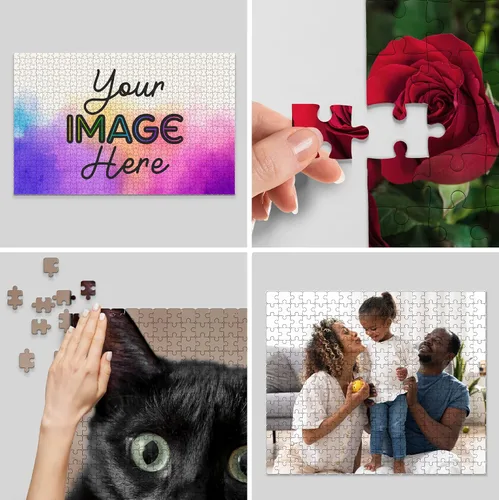 Vista 5 de Rompecabezas personalizados de fotos, rompecabezas de 252 piezas, rompecabezas personalizado para adultos y adolescentes