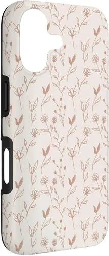 Vista 3 de Beige Tan Wildflower Floral Minimal Flower Boho Case for iPhone 17